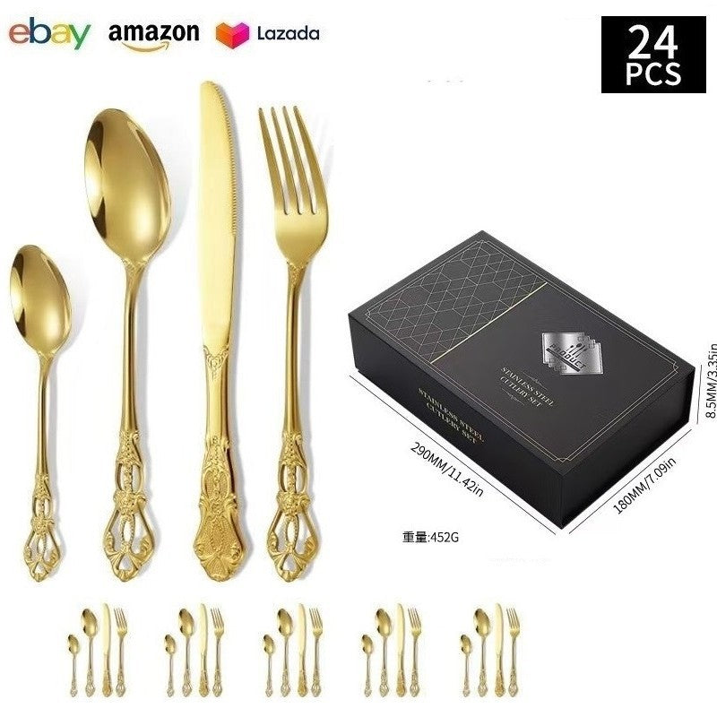Royal Court 24-Piece Stainless Steel Western Cutlery Gift Set