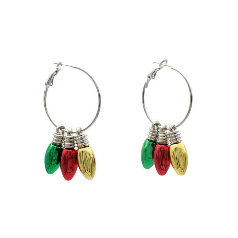 Christmas-themed alloy earrings