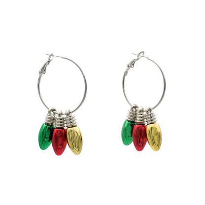 Christmas-themed alloy earrings
