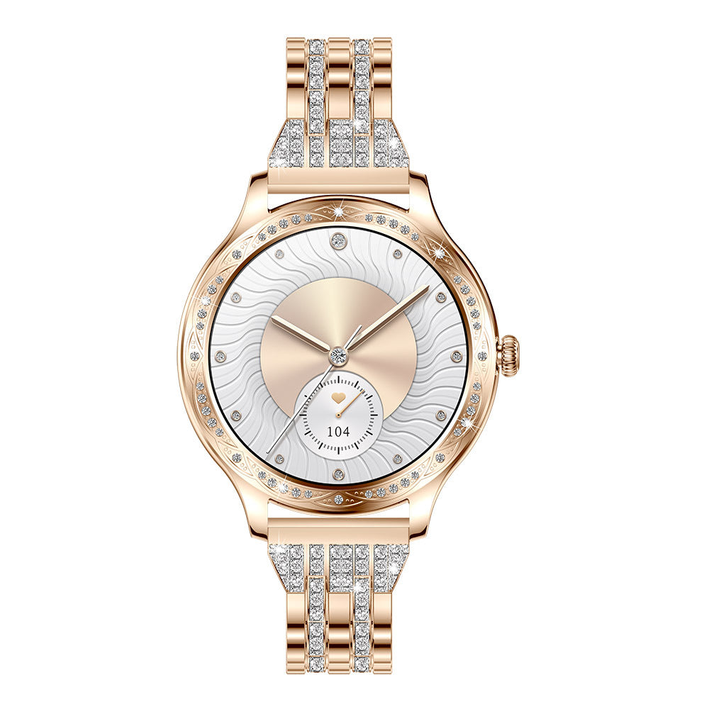 Montre connectée AK60 pour femme – Écran HD 1,27", résolution 360°, appels Bluetooth, design élégant et fonctionnel