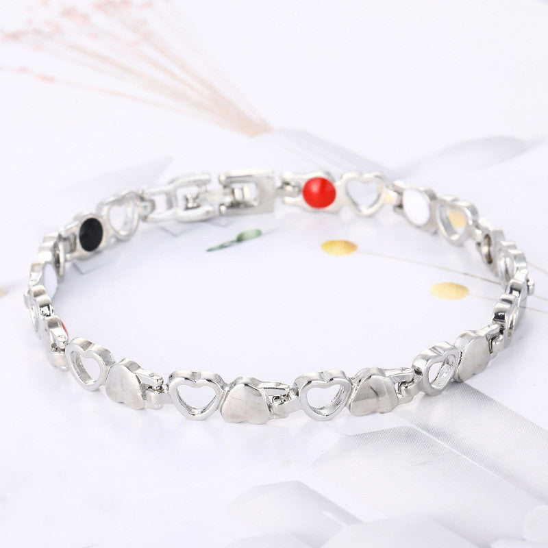 💞 Love Hollow Couple Bracelet – Fashion Magnet Jewelry