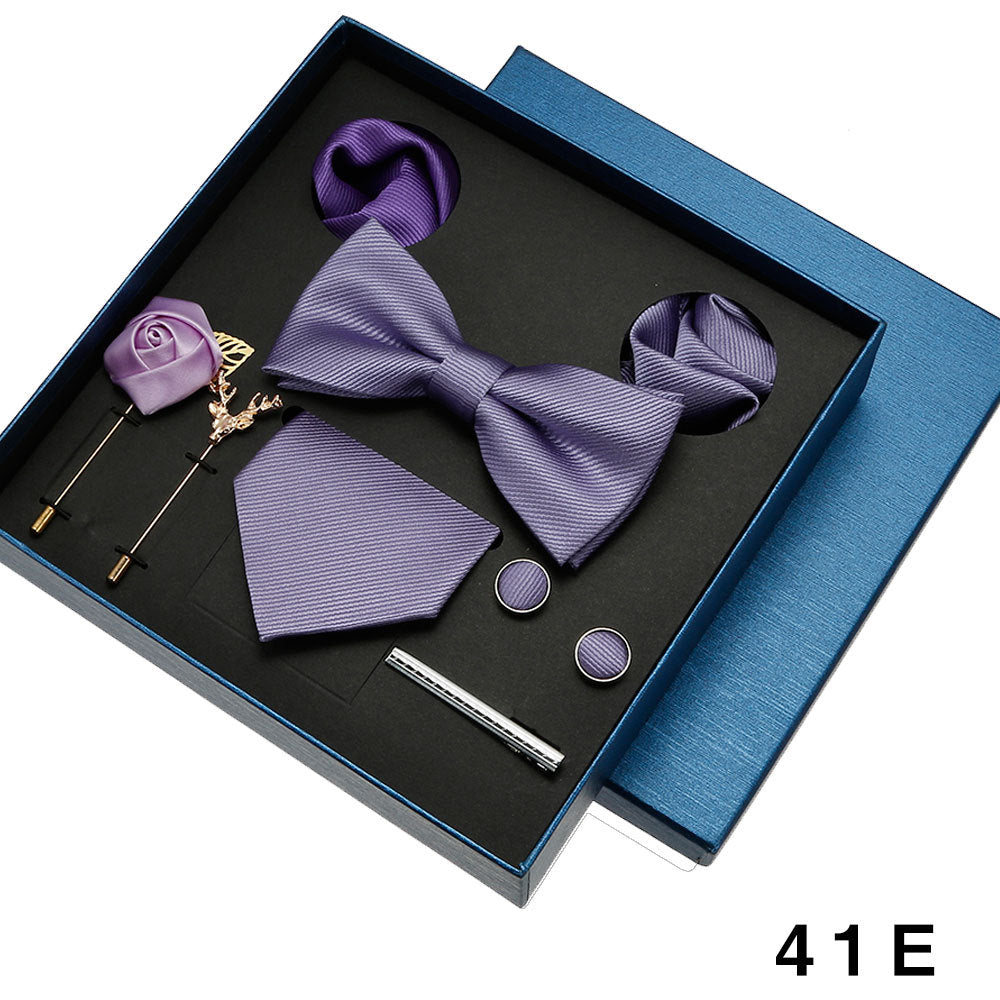 Coffret cadeau de luxe cravate et nœud papillon
