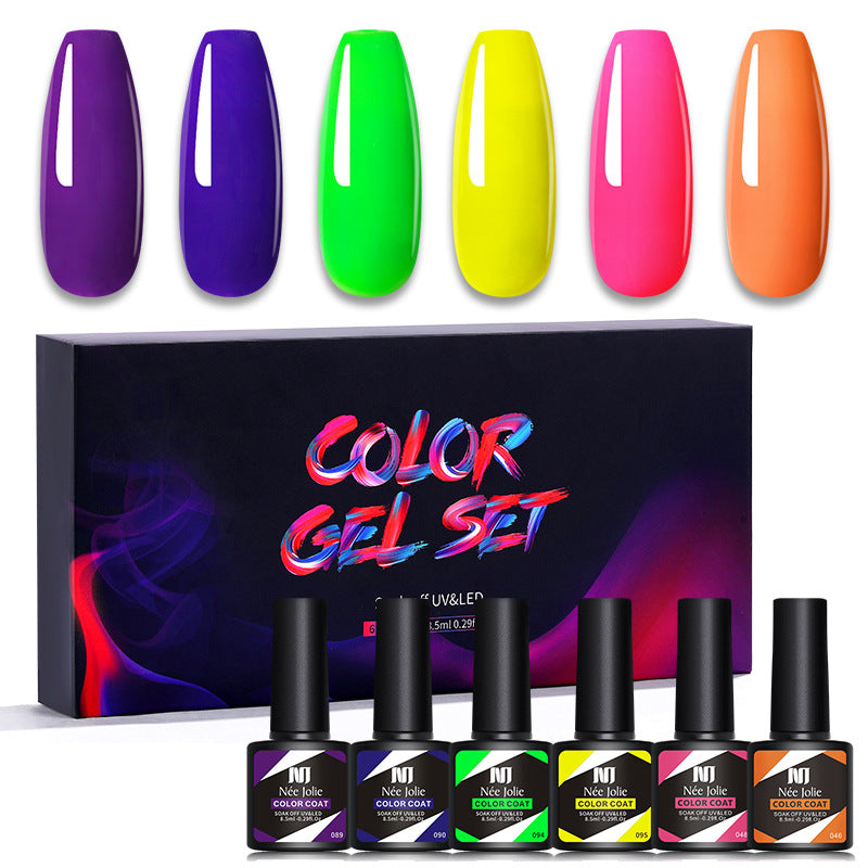 Kit de 6 vernis gel UV couleur