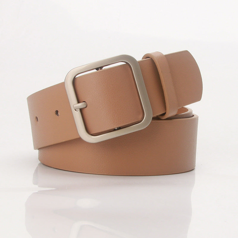 Fashion belt with square buckle
