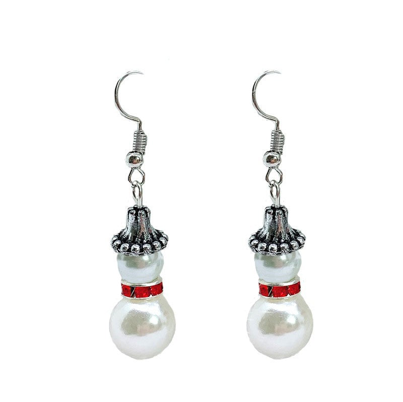 Christmas-themed alloy earrings