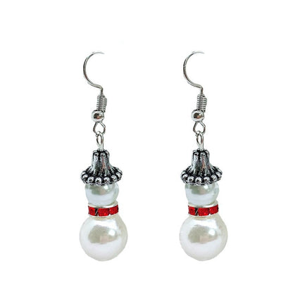 Christmas-themed alloy earrings