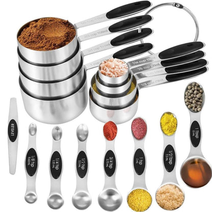 23-Piece Stainless Steel Measuring Set