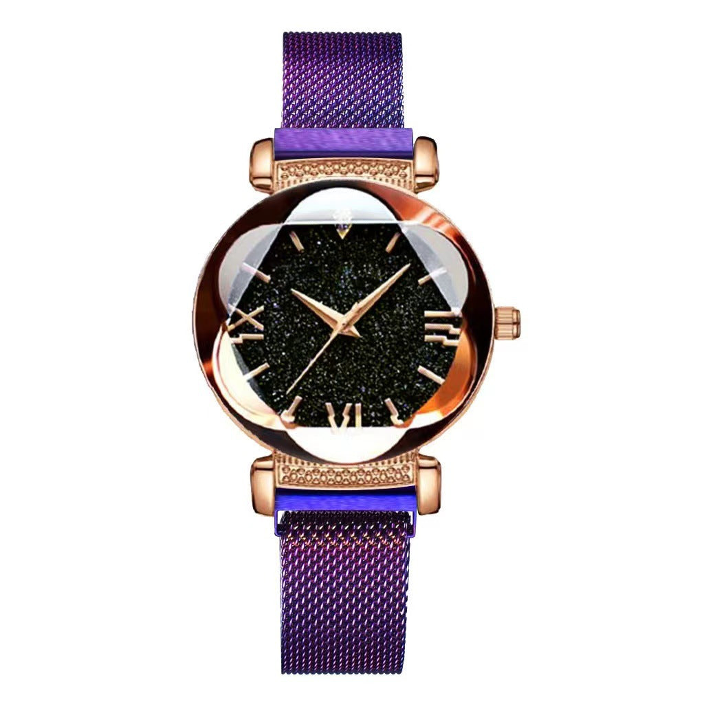 Montre femme Magnet Starry Sky à cadran romain – Bracelet magnétique milanais