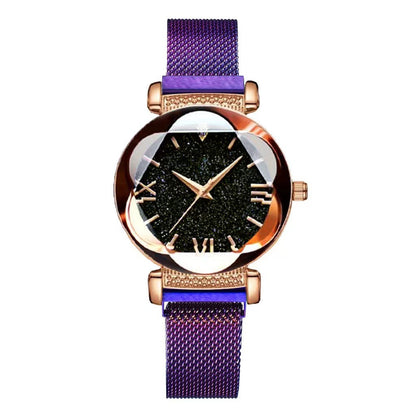 Montre femme Magnet Starry Sky à cadran romain – Bracelet magnétique milanais