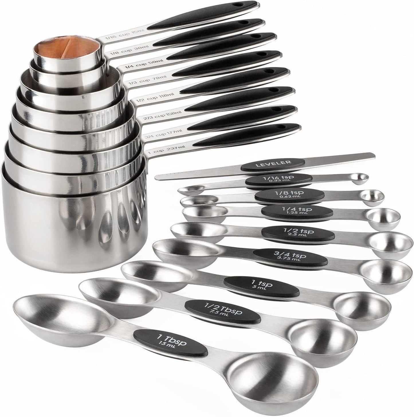 23-Piece Stainless Steel Measuring Set