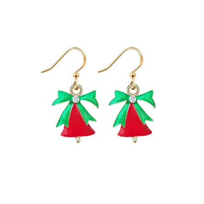 Christmas-themed alloy earrings