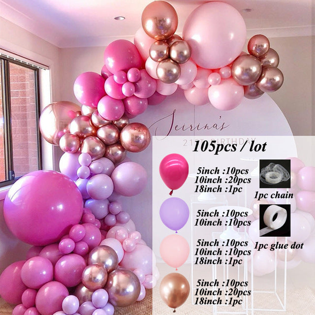 Metallic Balloon Decoration Set