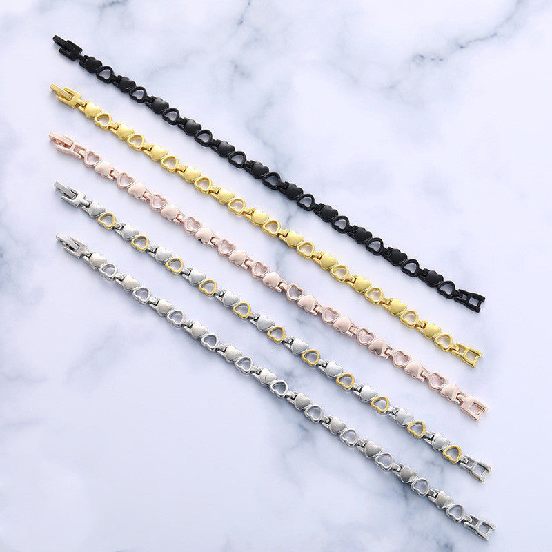 💞 Love Hollow Couple Bracelet – Fashion Magnet Jewelry