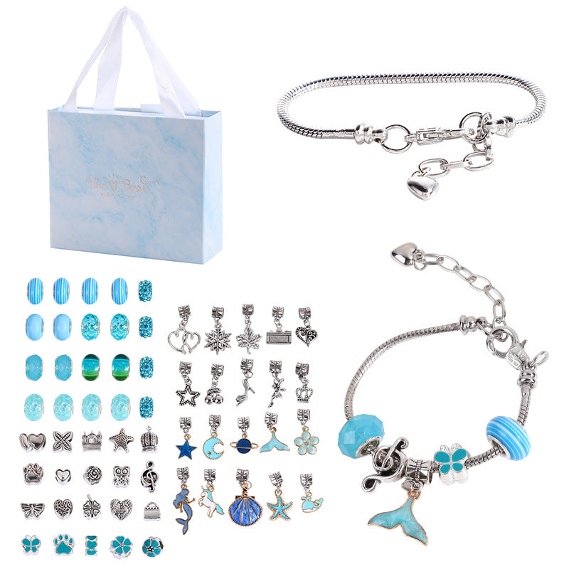 DIY-Schmuckgeschenkbox für Kinder – Set mit Kristall-Schlangenknochen-Armband