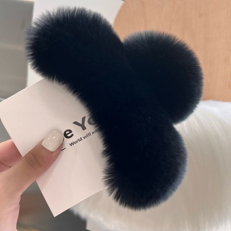 Rabbit Fur Hair Clip