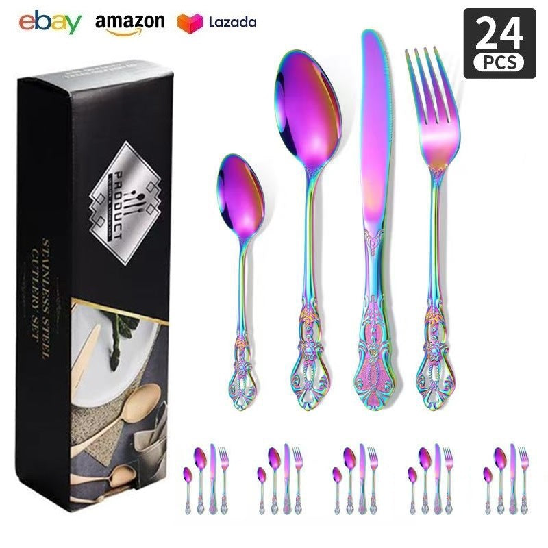 Royal Court 24-Piece Stainless Steel Western Cutlery Gift Set