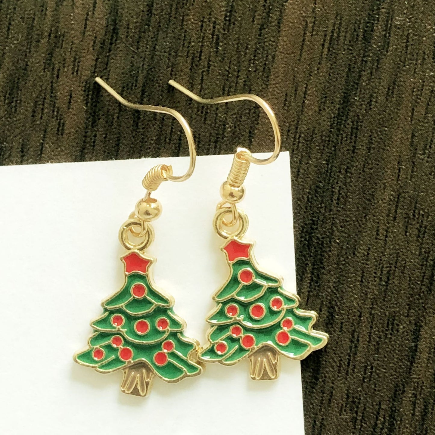 Christmas-themed alloy earrings