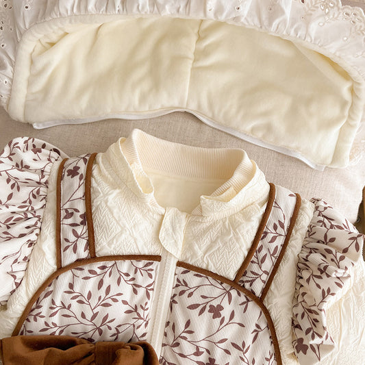 Baby Girl Winter Down Romper