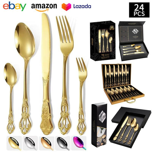 Royal Court 24-Piece Stainless Steel Western Cutlery Gift Set
