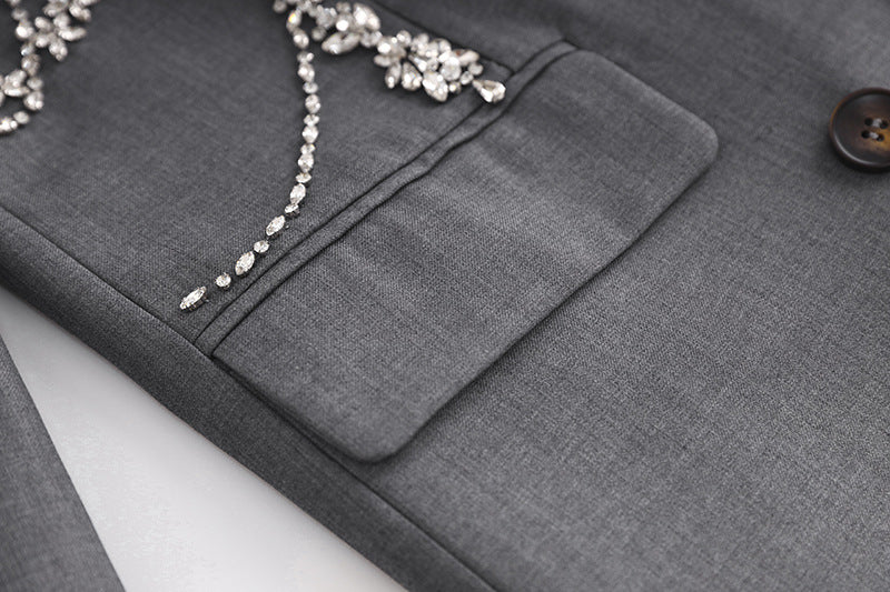 Autumn / Winter Beaded Suit Dress