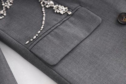 Autumn / Winter Beaded Suit Dress