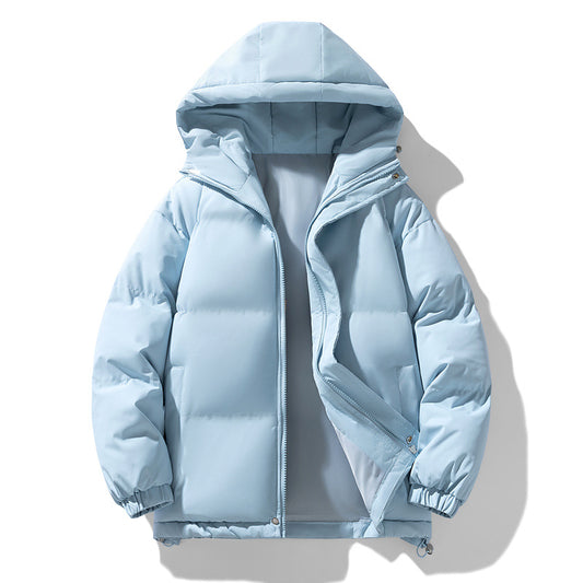 NASA Stand Collar Couple Cotton Down Jacket – Winter Warm Casual Puffer for Men & Women