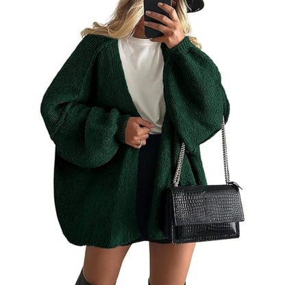 🧶 Autumn / Winter Women’s Knitted Cardigan – Casual Loose Sweater Jacket
