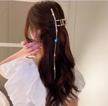 Diamond Tassel Hair Clip