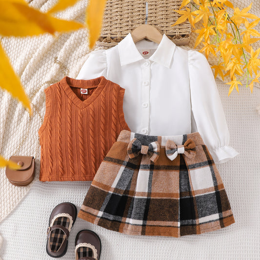 College-Style Girls’ 3-Piece Outfit