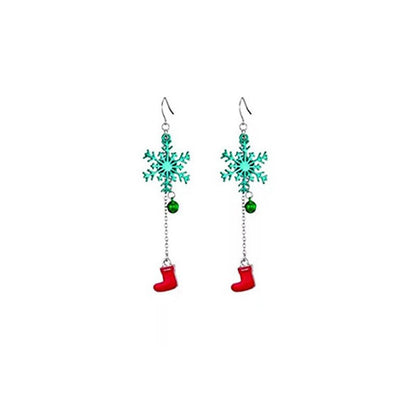 Christmas-themed alloy earrings
