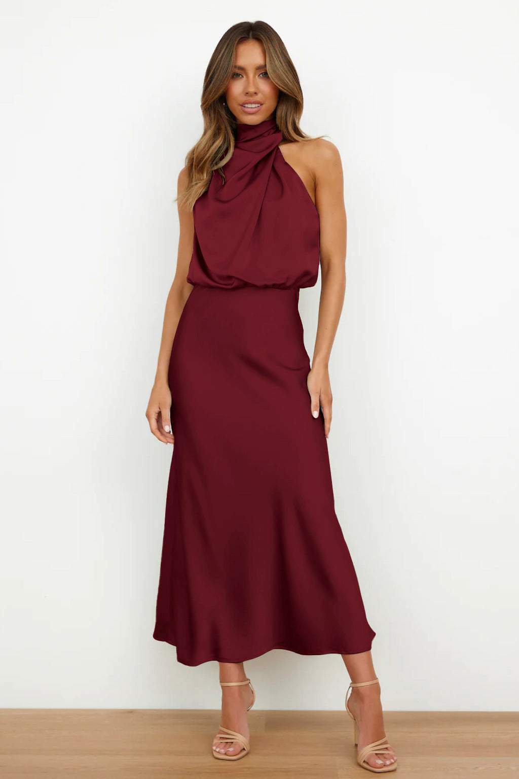🌸Elegant Satin Sleeveless Dress