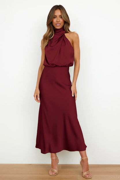 🌸Elegant Satin Sleeveless Dress