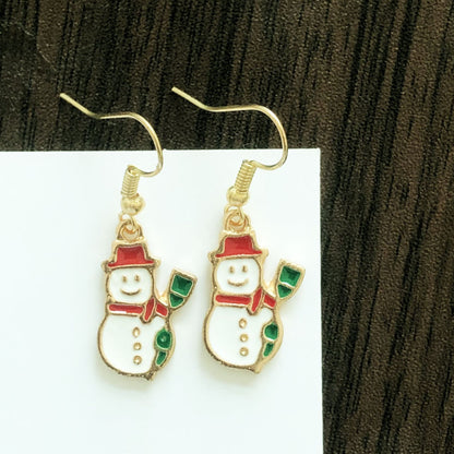 Christmas-themed alloy earrings