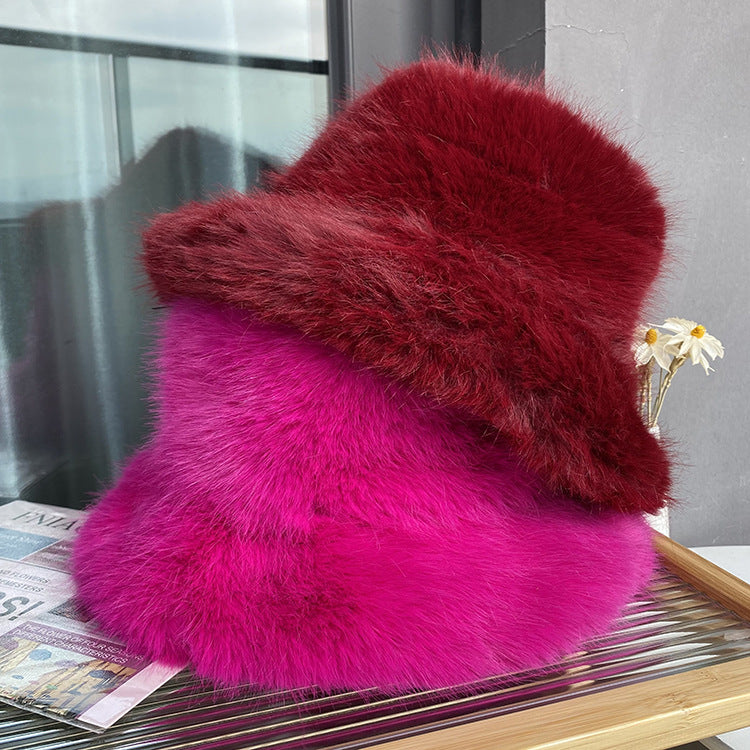 Women's Faux Fur Winter Bucket Hat