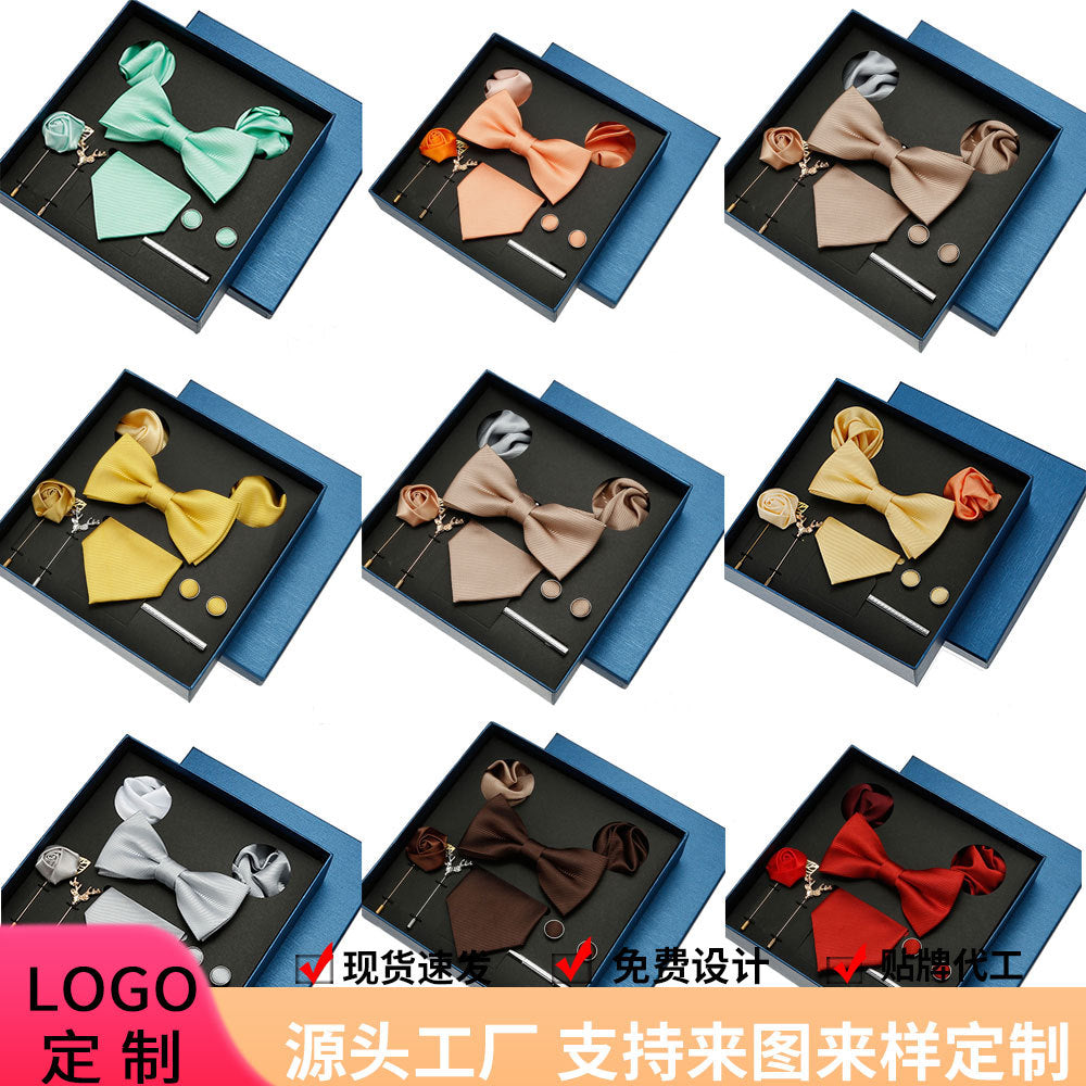 Coffret cadeau de luxe cravate et nœud papillon