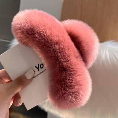 Rabbit Fur Hair Clip