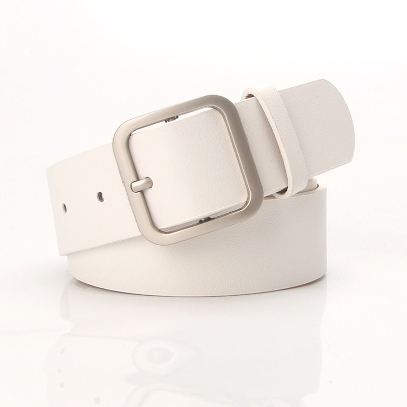 Fashion belt with square buckle