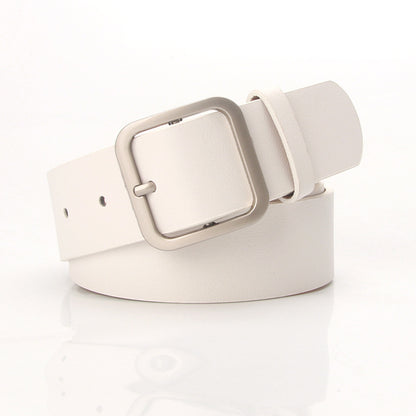 Fashion belt with square buckle