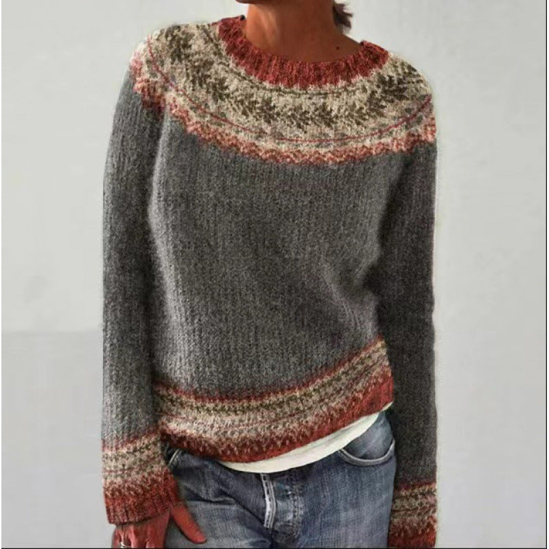 Color-Block Pullover Sweater