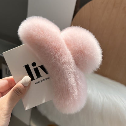 Rabbit Fur Hair Clip