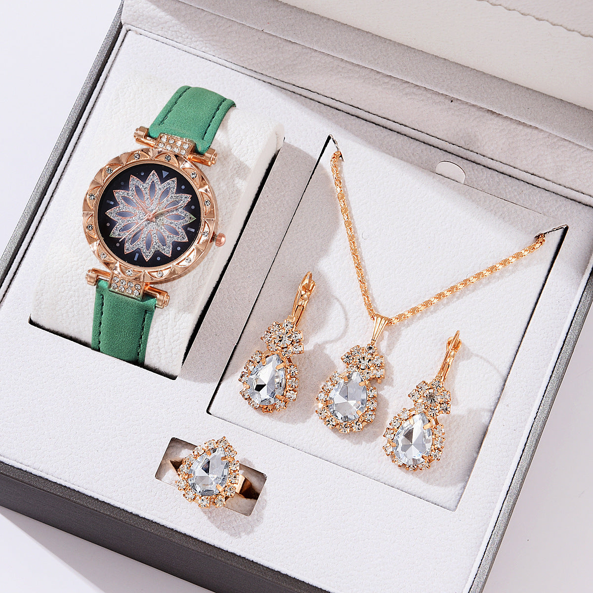 Women’s Quartz Watch & Necklace Set
