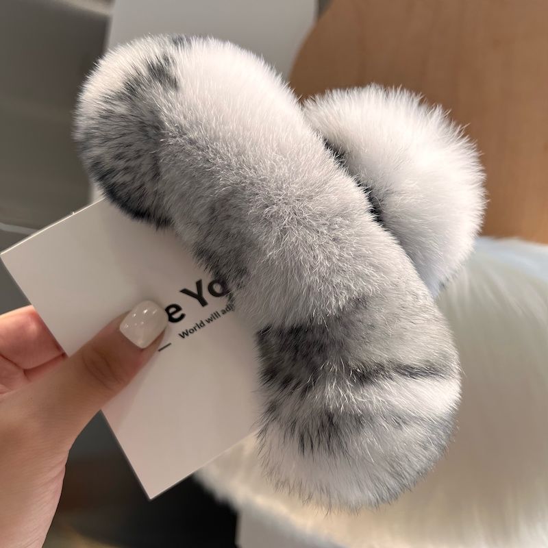 Rabbit Fur Hair Clip