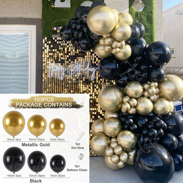 Metallic Balloon Decoration Set