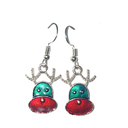 Christmas-themed alloy earrings