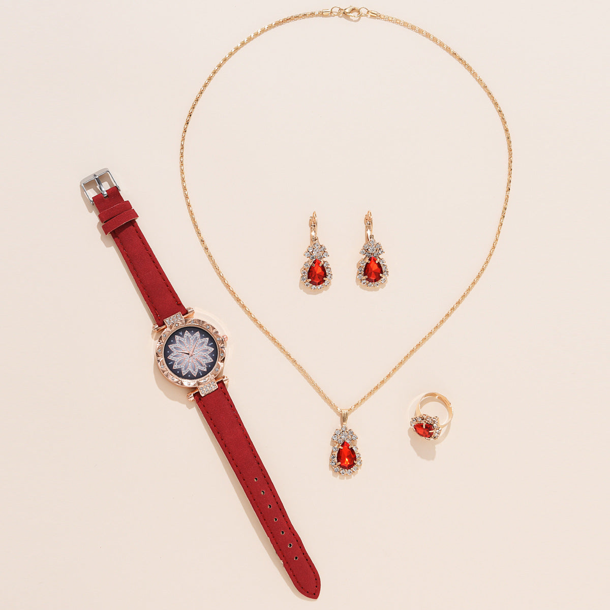 Women’s Quartz Watch & Necklace Set
