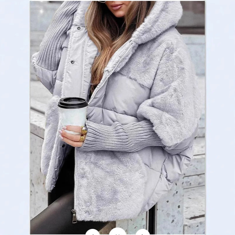 Women’s Autumn / Winter Loose Splicing Down Cotton Jacket