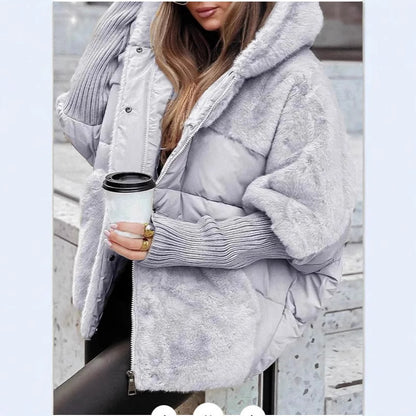 Women’s Autumn / Winter Loose Splicing Down Cotton Jacket