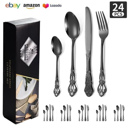 Royal Court 24-Piece Stainless Steel Western Cutlery Gift Set