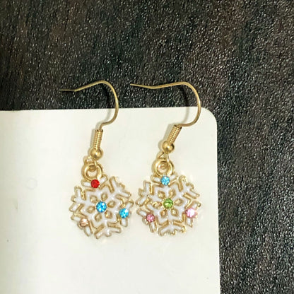 Christmas-themed alloy earrings
