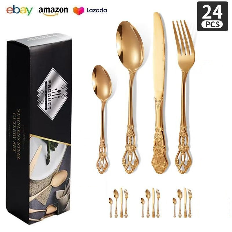 Royal Court 24-Piece Stainless Steel Western Cutlery Gift Set